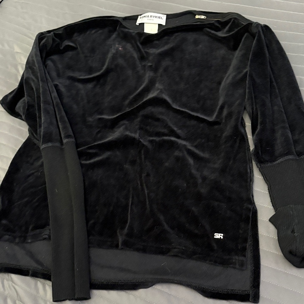 Sonia Rykiel Black Velvet Top